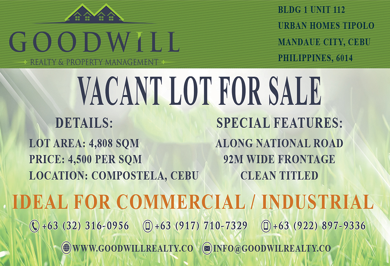 Commercial Land in Compostela Cebu