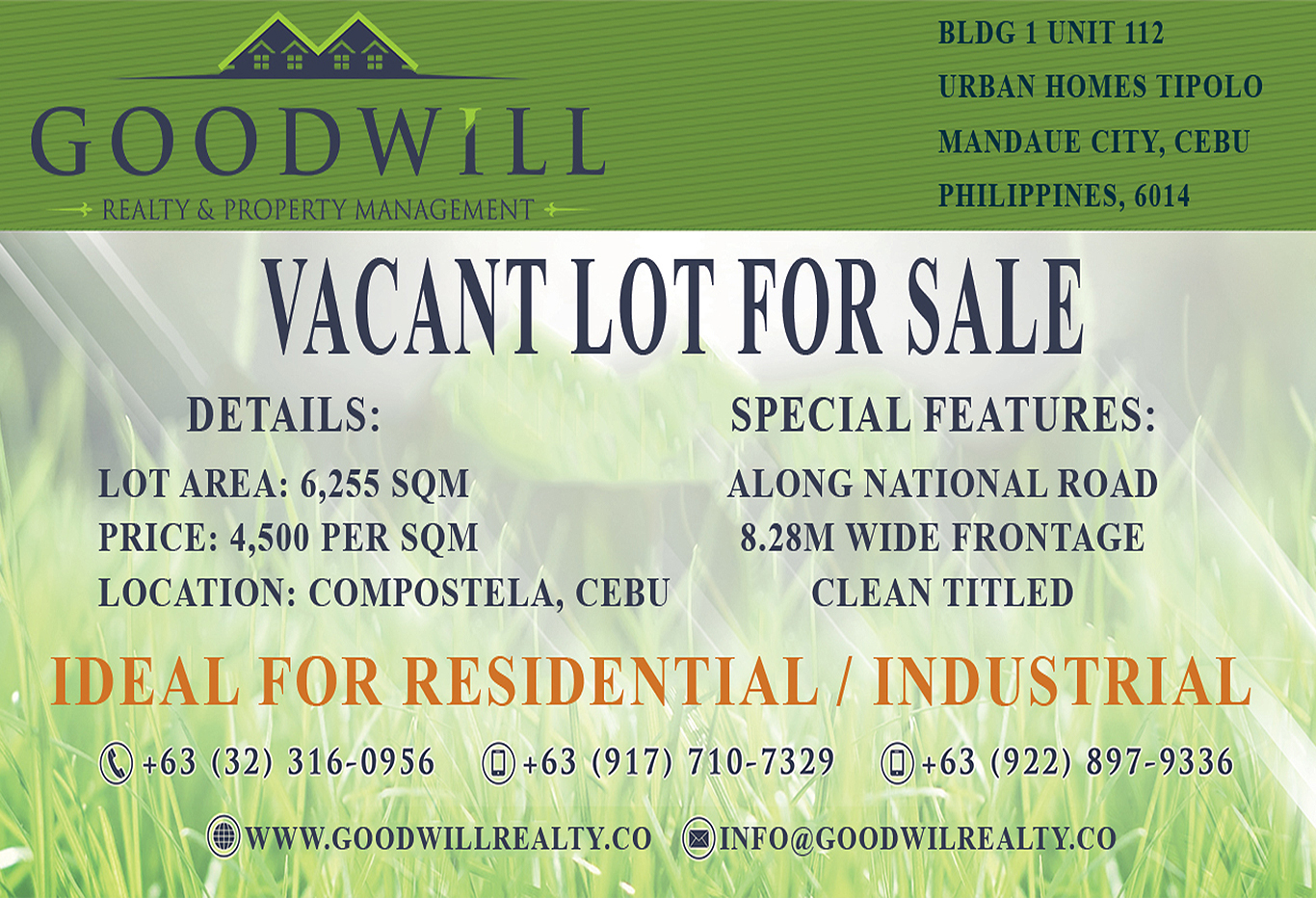 Vacant Lot in Compostela for sale