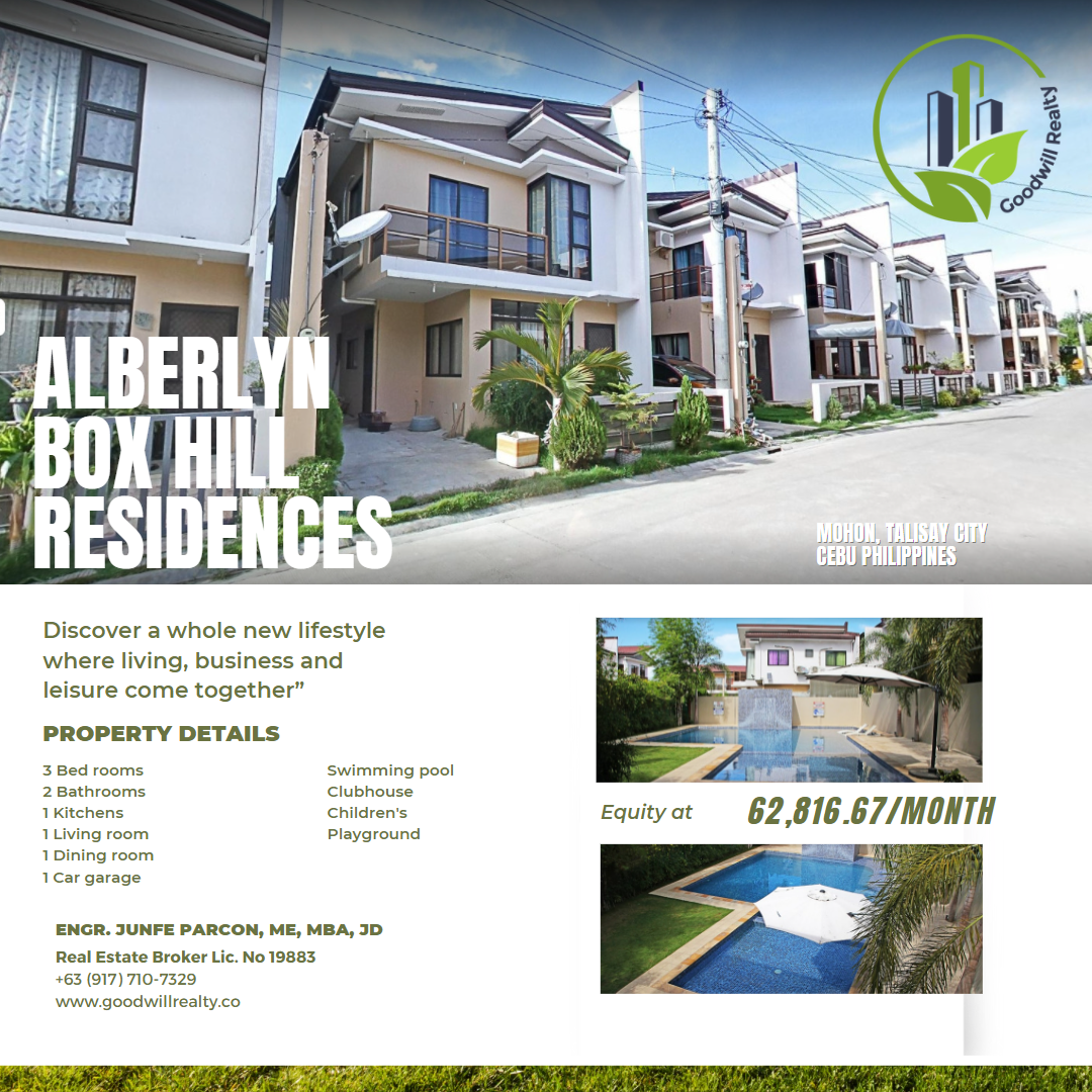 For Sale house and Lot in Talisay City, Cebu by Goodwill Realty