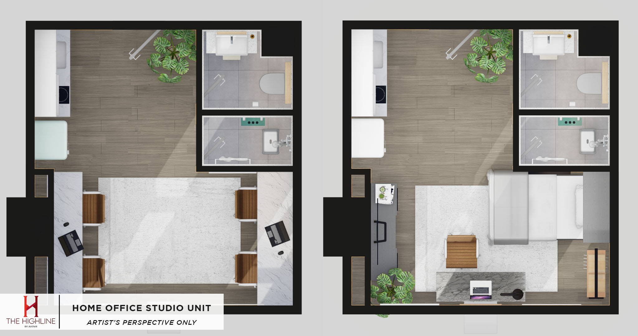 HOME OFFICE STUDIO UNIT WITH BALCONY AT THE HIGHLINE MANDAUE CITY