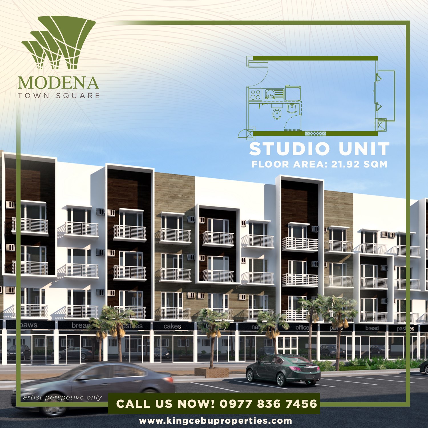 STUDIO UNIT WALK UP CONDO MODENA TOWN SQUARE MINGLANILLA